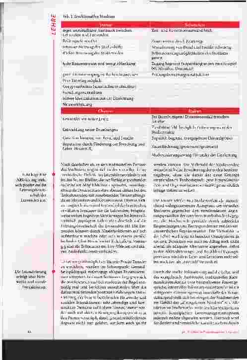 Vorschauseite 3: Virtuelle Lehre versus traditionelle Lehrund Lernformen