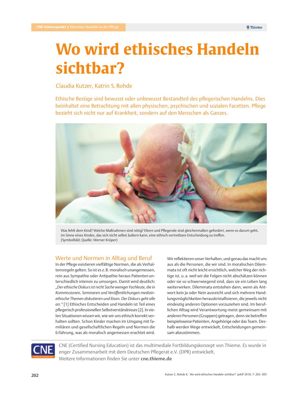 Vorschauseite 1: Wo wird ethisches Handeln sichtbar?