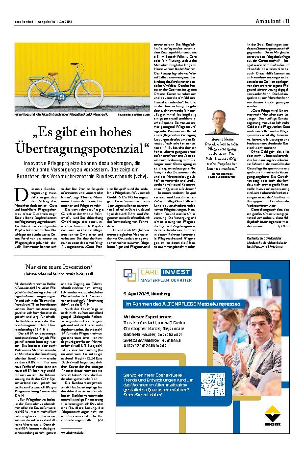 Vorschauseite 1: „Es gibt ein hohes Übertragungspotenzial“