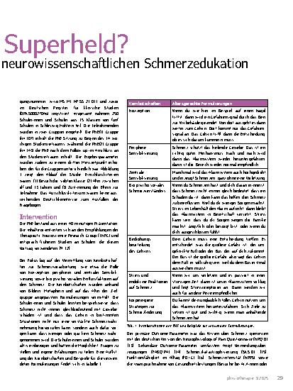 Vorschauseite 2: Schmerz: Schurke oder Superheld? Eine Studie zu Auswirkungen einer einmaligen neurowissenschaftlichen Schmerz bei Schülerinnen und Schülern der 7. Klasseedukation