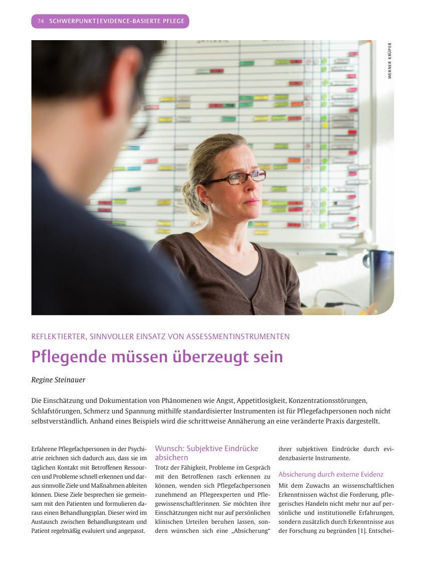 Vorschauseite 1: Pflegende müssen überzeugt sein