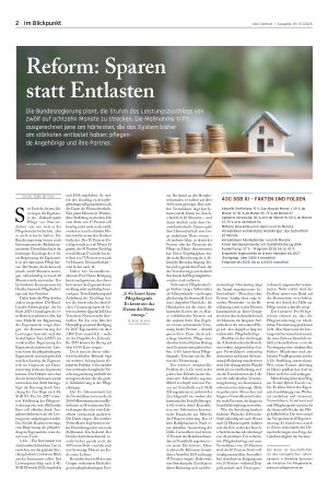 Vorschauseite 1: Reform: Sparen statt Entlasten