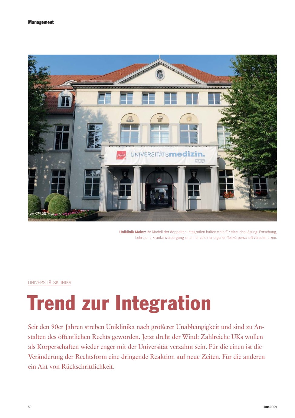 Vorschauseite 1: Trend zur Integration