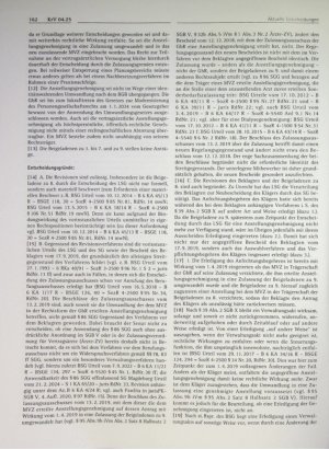 Vorschauseite 2: Vertragsärztliche Versorgung ♦ Besetzung eines freien Arztsitzes - Konkurrentenstreit - Erledigung bei Umwandelung der dem ausgewählten Bewerber erteilten Anstellungsgenehmigung i…