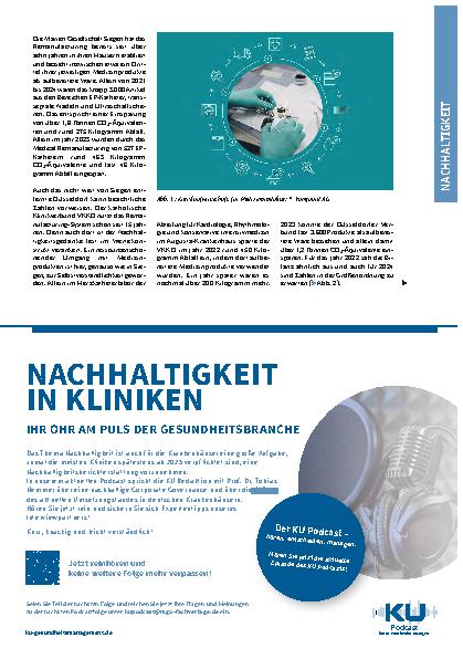 Vorschauseite 2: Medical Remanufacturing Ein Gewinn für Budget und Umwelt