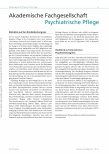Vorschauseite 1: Akademische Fachgesellschaft Psychiatrische Pflege