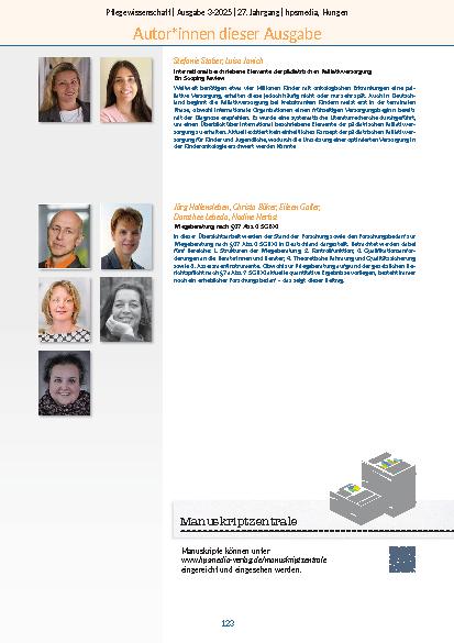 Vorschauseite 5: Pflegewissenschaft Ausgabe 3-2025