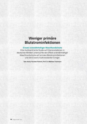 Vorschauseite 1: Weniger primäre Blutstrominfektionen