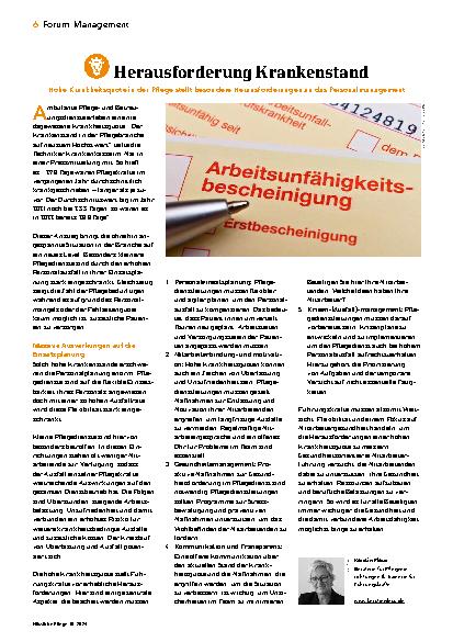 Vorschauseite 1: Herausforderung Krankenstand