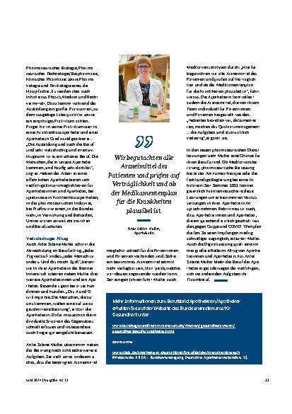 Vorschauseite 2: Apothekerinnen und Apotheker: Mit Fachwissen und Einfühlungsvermögen