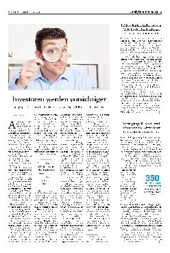 Vorschauseite 1: Investoren werden vorsichtiger.