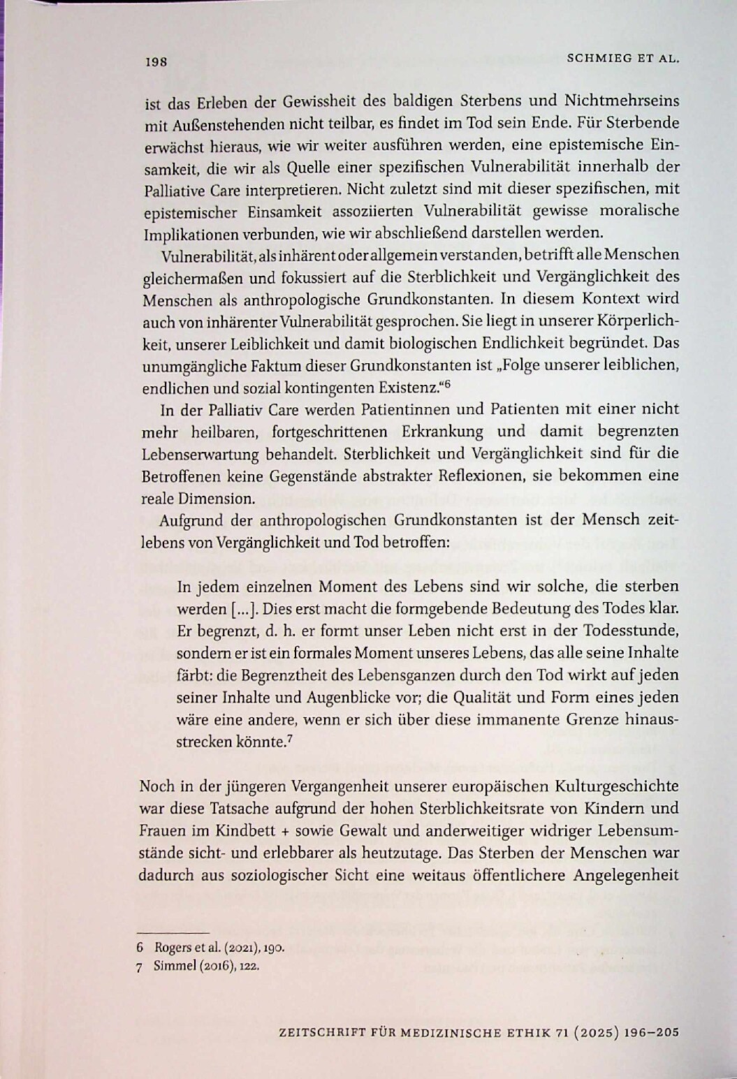 Vorschauseite 3: Epistemische Einsamkeit – Quelle einer spezifischen Vulnerabilität in der Palliative Care