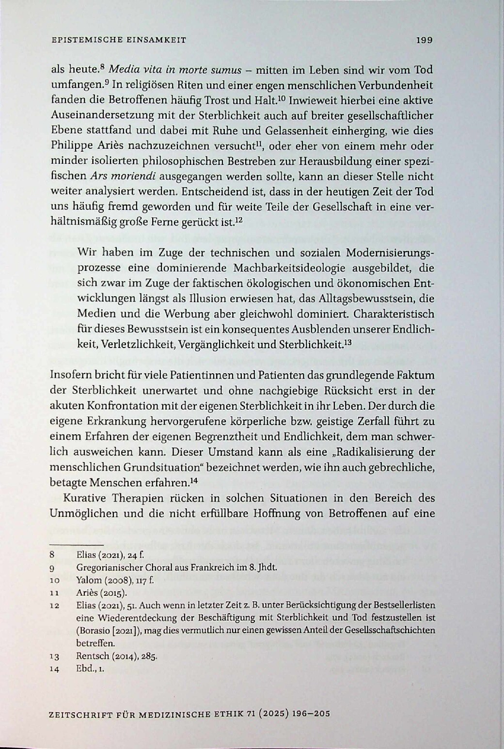 Vorschauseite 4: Epistemische Einsamkeit – Quelle einer spezifischen Vulnerabilität in der Palliative Care