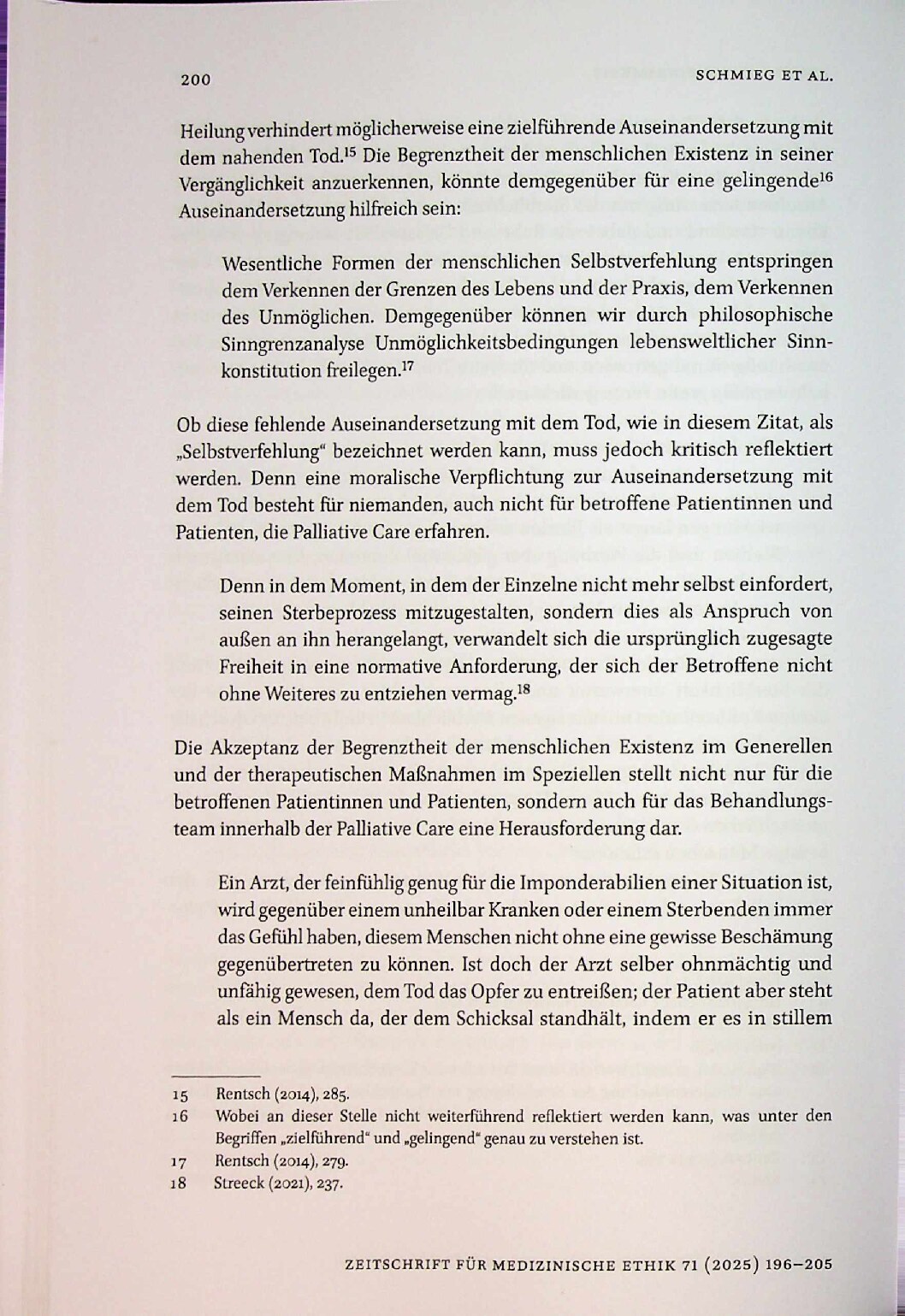 Vorschauseite 5: Epistemische Einsamkeit – Quelle einer spezifischen Vulnerabilität in der Palliative Care