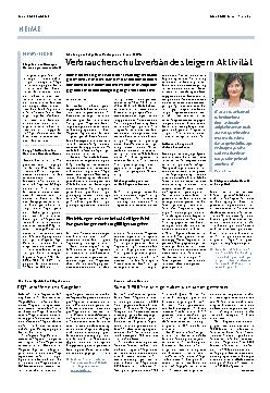 Vorschauseite 1: Verbraucherschutzverbände steigern Aktivität