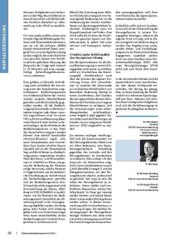 Vorschauseite 3: Must-Win-Battle: Die Notfallmedizin als strategischer Hebel