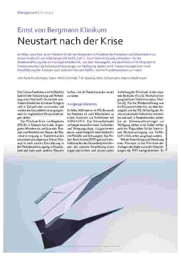 Vorschauseite 1: Neustart nach der Krise