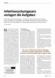 Vorschauseite 1: Infektionsschutzgesetz verlagert die Aufgaben