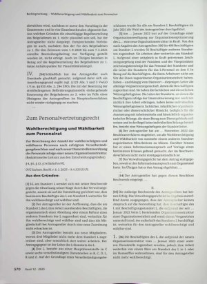 Vorschauseite 1: Zum Personalvertretungsrecht Wahlberechtigung und Wählbarkeit zum Personalrat