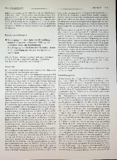 Vorschauseite 1: Versorgung mit einer Apherese-Behandlung - eigenständige und umfassende Prüfung der Indikation durch die Krankenkasse.