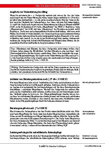 Vorschauseite 5: Beraterbrief Pflege Heft 21-2024