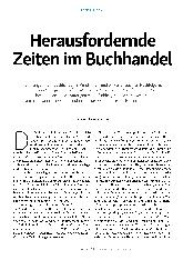 Vorschauseite 1: Herausfordernde Zeiten im Buchhandel