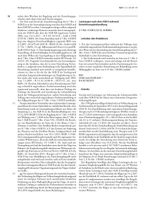 Vorschauseite 1: Leistungen nach dem SGB II während Entwöhnungsbehandlung