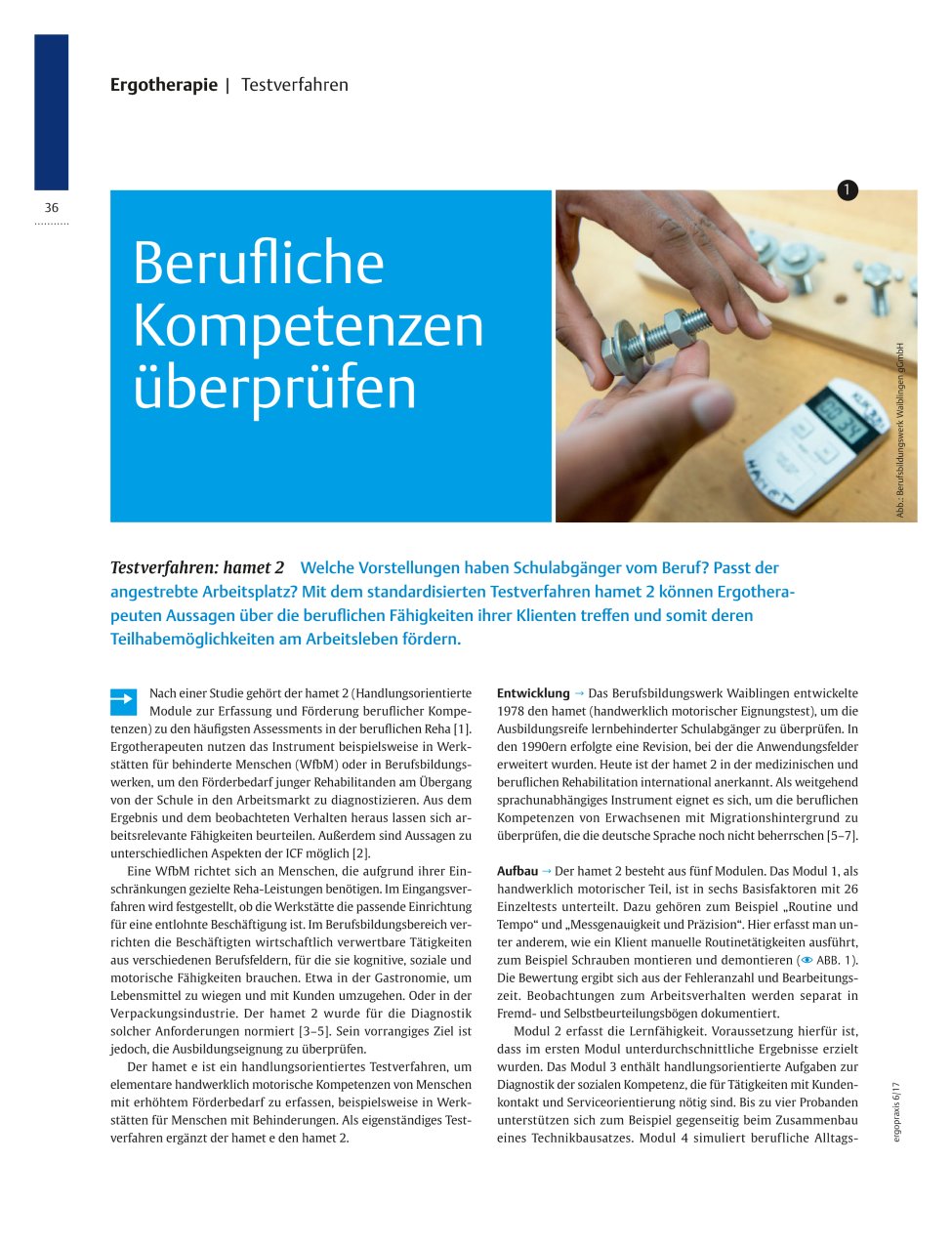 Vorschauseite 1: Testverfahren: hamet 2 ? Berufliche Kompetenzen überprüfen