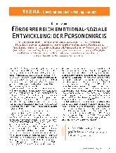 Vorschauseite 1: Förderbereich emotional-soziale Entwicklung: der Personenkreis