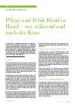 Vorschauseite 1: Pflege und Ethik Hand in Hand – vor, während und nach der Krise