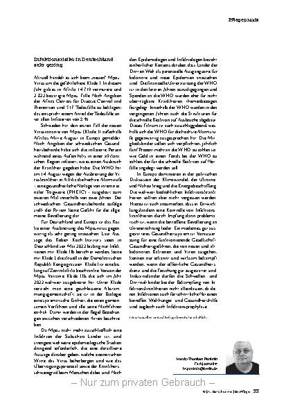 Vorschauseite 4: MPOX: Eine ernsthafte Bedrohung?