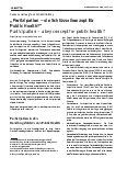 Vorschauseite 1: "Partizipation – ein Schlüsselkonzept für Public Health?"