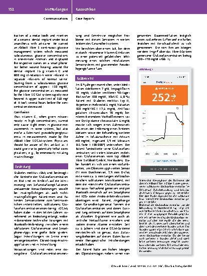 Vorschauseite 2: Fulminante Pseudohyperglykämie im Libre-3-Glukosemanagement-System durch hochdosierte Vitamin-C-Infusion
