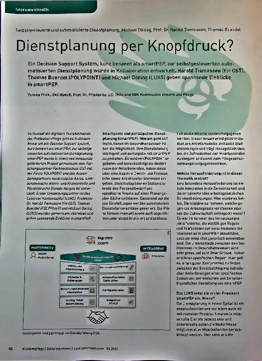 Vorschauseite 1: Dienstplanung per Knopfdruck?