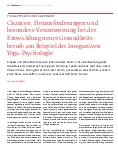 Vorschauseite 1: Chancen, Herausforderungen und besondere Verantwortung bei der Entwicklung neuer Gesundheitsberufe am Beispiel der Integrativen Yoga-Psychologie