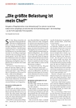 Vorschauseite 1: „Die größte Belastung ist mein Chef. “