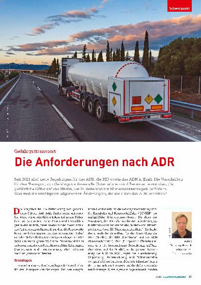 Vorschauseite 1: Gefahrguttransport Die Anforderungen nach ADR