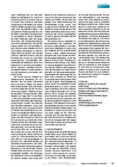 Vorschauseite 6: DGKH-Mitgliederbefragung durch die Sektion Medizindidaktik und Kommunikation