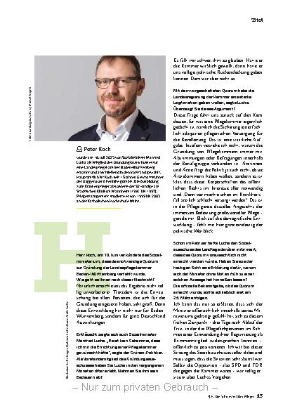 Vorschauseite 2: Der politische Wille hat gefehlt.