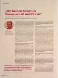 Vorschauseite 1: "Mit beiden Beinen in Wissenschaft und Praxis"