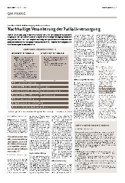 Vorschauseite 1: Nachhaltige Verankerung der Palliativversorgung