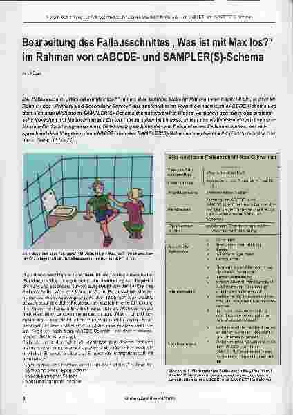 Vorschauseite 1: Bearbeitung des Fallausschnitts „Was ist mit Max los? “ im Rahmen von ABCDEund SAMPLER(S)-Schema