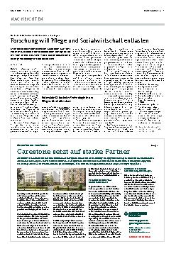 Vorschauseite 1: Forschung will Pflege und Sozialwirtschaft entlasten