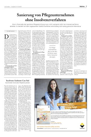 Vorschauseite 1: Sanierung von Pflegeunternehmen ohne Insolvenzverfahren