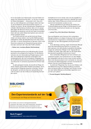 Vorschauseite 2: FeedbackMeinungen und Kommentare gerne senden an: pflegeredaktion@bibliomed. de