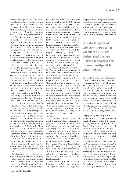 Vorschauseite 2: Mehr Berufsstolz oder mehr Pride? Gedanken über eine destruktive Debatte in den Pflegeberufen