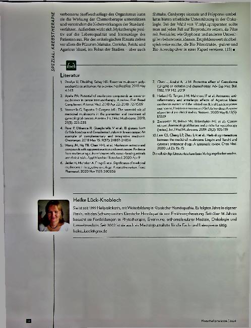 Vorschauseite 5: Vitalpilze in der Onkologie: Bioaktive Pilz-Polysaccharide als Antitumor-Substanzen