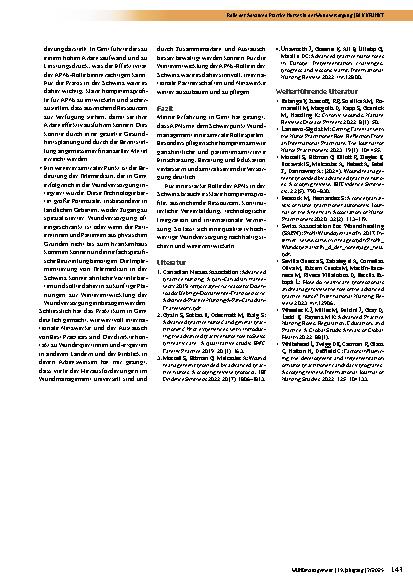 Vorschauseite 3: Internationale Einblicke: Die Rolle der Advanced Practice Nurses in der Wundversorgung neu gedacht
