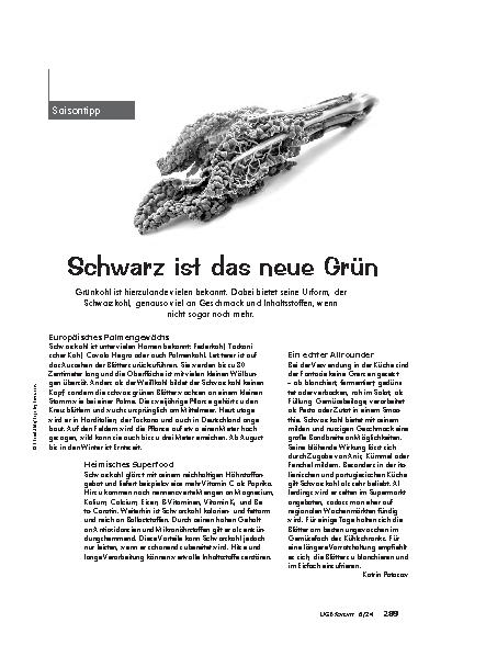 Vorschauseite 1: Schwarz ist das neue Grün.