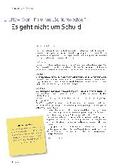 Vorschauseite 1: Es geht nicht um Schuld.